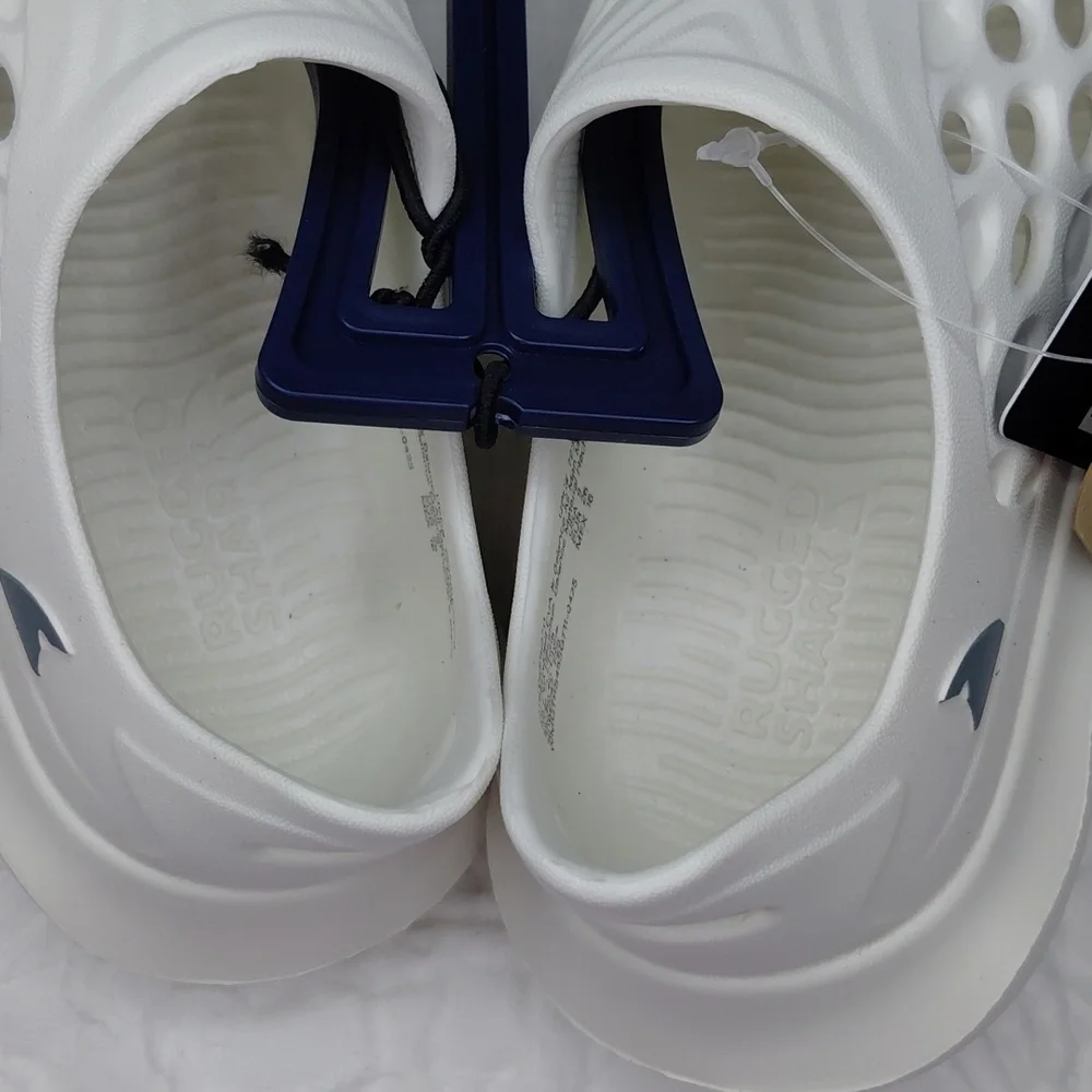 Rugged Shark Kids White Water Shoes Sz 10 Toddler